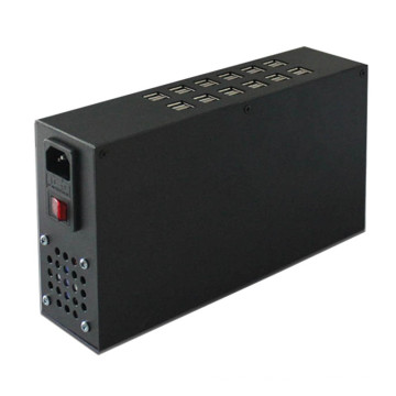 Metal 24 Ports 120W USB Charger Station with EU Au Us UK Plug